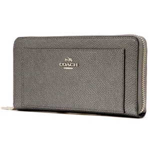 COACH コーチ アウトレット クロスグレーン レザー アコーディオン ジップ アラウンド/ 長財布