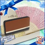 父の日 ギフトセット COACH コーチ アウトレット メンズ ヴァーシティ カーフ レザー アコーディオン ジップ アラウンド 長財布