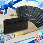 父の日 ギフトセット COACH コーチ アウトレット シグネチャー エンボスド レザー アコーディオン ジップ 長財布