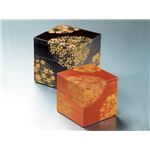 KT2033 花丸春秋4.0三段重古代朱 【Kaze-ya style・北市漆器店 】