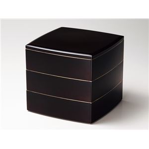 KT2036 溜渕金6.5胴張三段重 【Kaze-ya style・北市漆器店 】