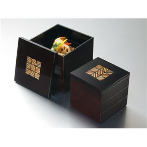 KT2061 西陣5.0三段重（溜） 【Kaze-ya style・北市漆器店 】
