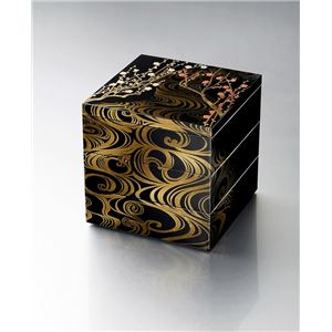 KT2065 香琳6.0三段重（黒） 【Kaze-ya style・北市漆器店 】