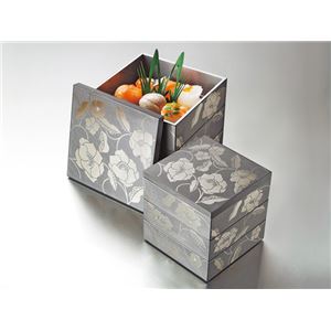 KZ2413 銀花3.5三段重 【Kaze-ya style・北市漆器店 】