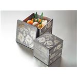KZ2414 銀花4.5三段重 【Kaze-ya style・北市漆器店 】
