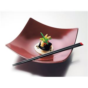 KZ2428 風華9.0角盛鉢（銀朱）（取箸付） 【Kaze-ya style・北市漆器店 】