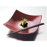 KZ2428 風華9.0角盛鉢（銀朱）（取箸付） 【Kaze-ya style・北市漆器店 】