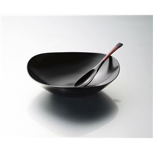 KZ2432 8.5多用鉢セット（スプーン付）（黒） 【Kaze-ya style・北市漆器店 】
