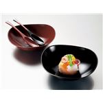 KZ2433 ペア6.5多用丼セット（スプーン付）（黒・銀朱） 【Kaze-ya style・北市漆器店 】