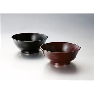 KZ2461 刷毛目ペアらーめん鉢（黒・銀朱） 【Kaze-ya style・北市漆器店 】