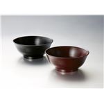 KZ2461 刷毛目ペアらーめん鉢（黒・銀朱） 【Kaze-ya style・北市漆器店 】