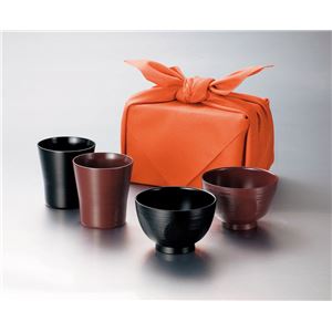 KZ2482 レンジ刷毛目亀甲汁椀ペアセット 【Kaze-ya style・北市漆器店 】