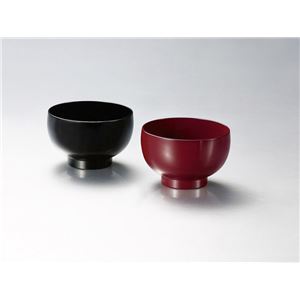 KZ2493 手塗うるしペアみそ汁椀食洗機対応（黒・朱） 【Kaze-ya style・北市漆器店 】