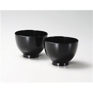 KZ2496 うるしペアかゆ椀（黒） 【Kaze-ya style・北市漆器店 】