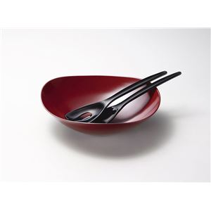 KZ2514 風華サラダボウルセット（銀朱）（サーバー付） 【Kaze-ya style・北市漆器店 】