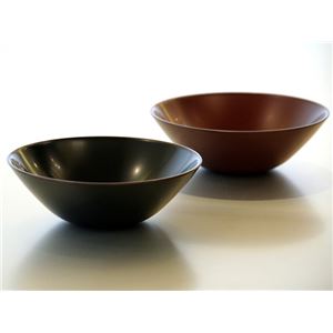 KZ2523 手塗うるしペア5.0盛鉢（溜・朱） 【Kaze-ya style・北市漆器店 】