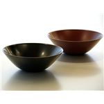 KZ2523 手塗うるしペア5.0盛鉢（溜・朱） 【Kaze-ya style・北市漆器店 】