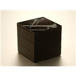 KZ2553 レンジ4.5三段重（黒）トランペット 【Kaze-ya style・北市漆器店 】