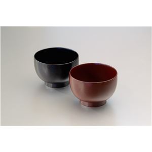 KZ2642 乾漆ペア汁椀（黒・銀朱） 【Kaze-ya style・北市漆器店 】
