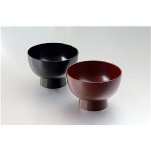 KZ2647 乾漆ペア4.5お好み椀（黒・銀朱） 【Kaze-ya style・北市漆器店 】
