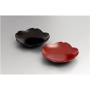 KZ2658 乾漆ペア桜鉢（黒・銀朱） 【Kaze-ya style・北市漆器店 】