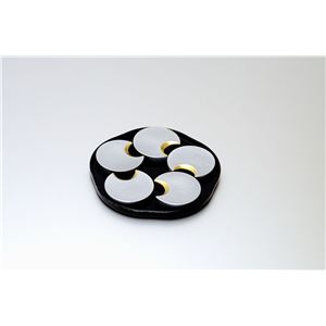 KZ2667 丸箸置セット（銀） 【Kaze-ya style・北市漆器店 】