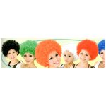 【コスプレ】オリジナルパーティーアフロ　パーティーヘアー人気５点セット（ゴールド・ブラック・ピンク・ブラウン・レインボー）