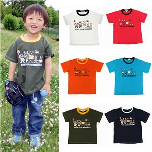 子供服 カラーオレンジ 3can4on プリント半袖Tシャツ サイズ90cm