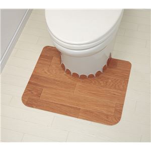 サンコー おくだけ吸着 吸着フロアトイレマットウッド