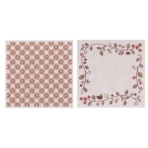 サンコー おくだけ吸着 タイルマット45cm角 リーフ＆フラワー2枚組（リーフ1枚、フラワー1枚）
