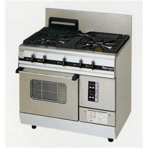 3口コンロ+コンベクションオーブン1室 マルゼン ガスレンジ 内部炎口バーナー／ コンベクションオーブン搭載タイプ MGRXU-096D