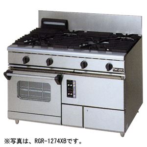 マルゼン ガスレンジ NEWパワークックシリーズ 幅1200mm 5口コンロ+1オーブン RGR-1275XB