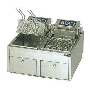 マルゼン 電気フライヤー 卓上タイプ (10リットル×二槽式) MEF-10TPWC(旧型番:MEF-10TPWB)