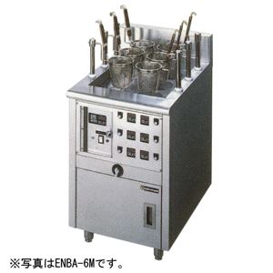 ニチワ 電気自動ゆで麺器（オートリフトタイプ） [丸テボ4つ] 550×600×800 ENBA-4M
