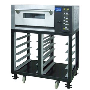 レマコム コンビシリーズ 単相200V デッキオーブン(横1枚差/1段) +ラック(縦1枚差/5段×2列)セット 幅1070×奥行947×高さ460(1370)(mm) 石板仕様 RCOS-1Y-ST