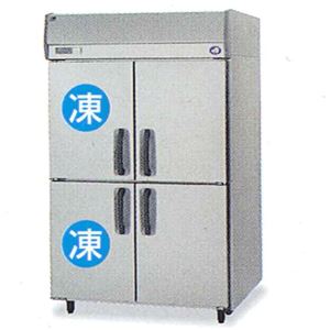 三洋(サンヨー) タテ型冷凍冷蔵庫 (幅1200×奥行800×高さ1950) 三相200V 4ドア2室冷凍タイプ SRR-G1283C2A