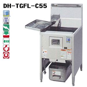タニコー 1槽式 低輻射ガスフライヤー 15リットル 幅550×奥行600×高さ800(mm) DH-TGFL-C55 --4/18リコールのため一時下げ--