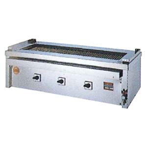 タニコー 電気焼物器 熱量3段切替 万能タイプ卓上型(間口1200×奥行550×高さ380) (焼床寸法1000×300) 3P-221WC