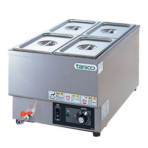 タニコー 電気式ウォーマー 縦置タイプ ホテルパン1／4×4個 幅350×奥行550×高さ280（mm） N-TCW-3555E-4