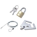 バッファロー（サプライ） BUFFALO 防犯グッズスロットパーツ＆南京錠＆ワイヤー2.2Φ×2mセット BSQSN01A
