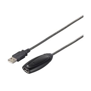 バッファロー（サプライ） USB2.0リピーターケーブル（A to A） 5m ブラックスケルトン BSUAAR250BS