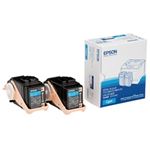 エプソン（EPSON） LP-S7100用 トナーカートリッジ／シアン／Mサイズ2個パック（6500ページ×2） LPC3T18CP