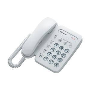 パイオニア 電話機 ベーシックテレホン 色：ホワイト TF-12-W TF-12-W