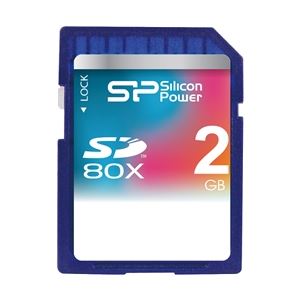 シリコンパワー SDメモリーカード 80倍速 2GB 永久保証 SP002GBSDC080V10