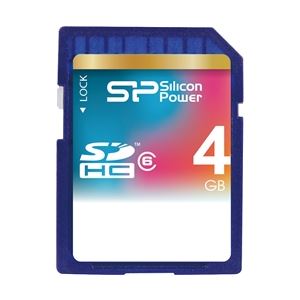 シリコンパワー SDHCメモリーカード 4GB （Class6） 永久保証 SP004GBSDH006V10
