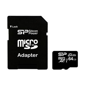 シリコンパワー 【UHS-1対応】microSDXCカード 64GB Class10 SP064GBSTXBU1V10-SP