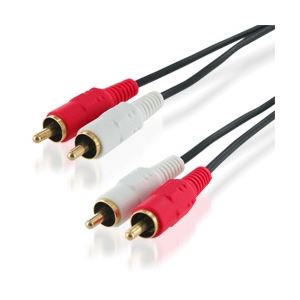 【訳あり・在庫処分】ハイパーツールズ RCAピンプラグ音声ケーブル（赤・白） 10m 2RCA-MM-10M