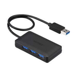 バッファロー（サプライ） USB3.0ハブ 4ポートタイプ マグネット付 ブラック BSH4U22U3BK