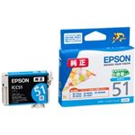 エプソン（EPSON） EP-703A／803A／803AW／903A／903F用インクカートリッジ／小容量タイプ（シアン） ICC51