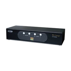コレガ PC4台用 PS／2＆USBコンボ、VGA対応、パソコン自動切替器（ボックスタイプ）WEBモデル CG-PC4KVMC-W